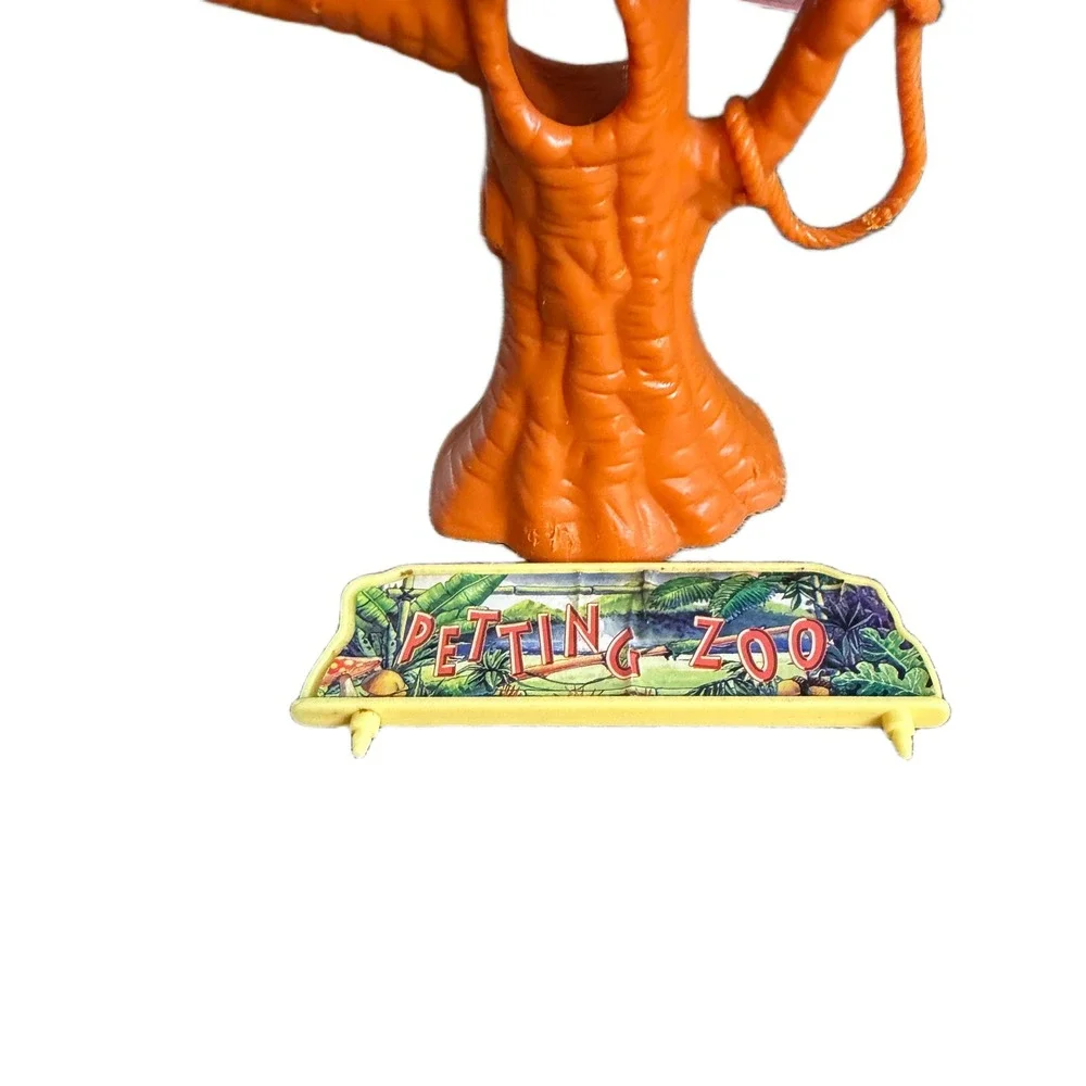 Barbie Petting Zoo Tree and Sign Replacement Playset Accessories Orange Green